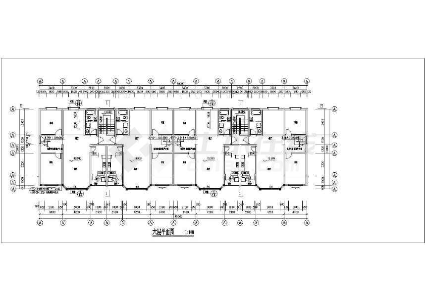 六层砖混结构商住楼建筑设计施工图纸