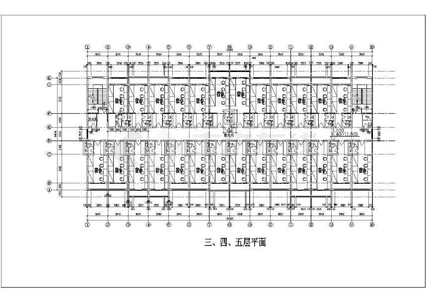 【扬州】某大学六层宿舍楼建筑方案图