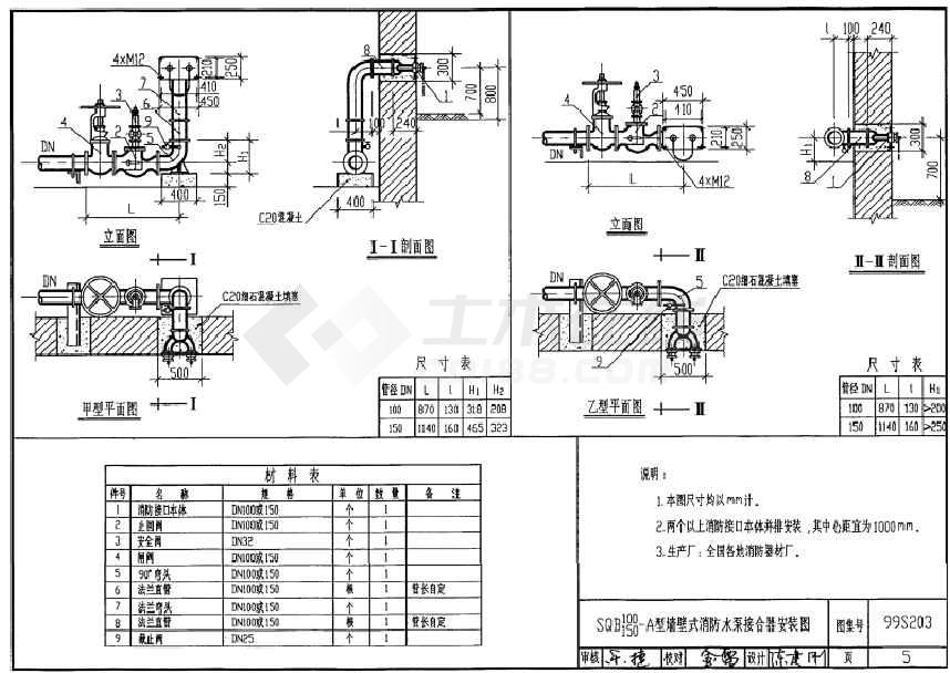 99s203 消防水泵接合器安装pdf