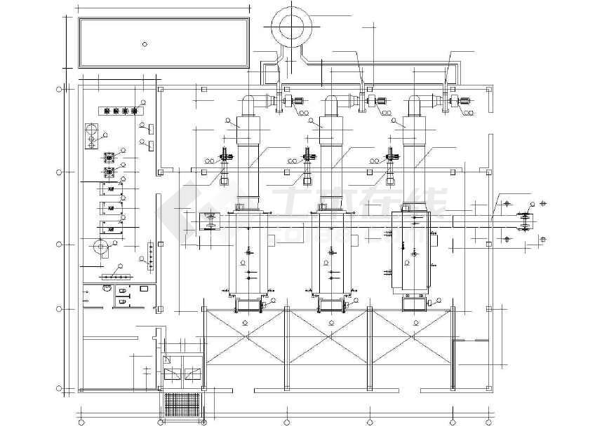 西安某地燃煤锅炉房设计施工图纸