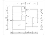 通用版三室两厅装修施工cad设计方案图（带小吧台）图片1