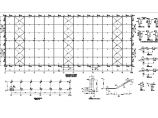 单层库房钢屋盖排架结构施工设计cad平面方案图图片1