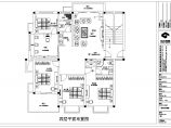 上海欧式简约风格复式家装设计cad平面方案图（家具多樱桃木）图片1