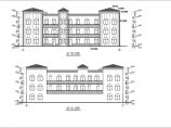 江苏三层坡顶幼儿园建筑结构施工cad平面方案（现浇密肋井字梁楼面）图片1