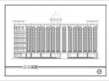 中型六层欧式宾馆带小穹顶建筑施工cad设计方案图图片1