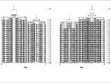 22层两梯四户板式流行高层住宅楼建筑设计cad方案图纸图片1