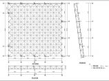 电影院剧院观众厅网架结构施工cad构造平面方案图纸（带上下弦球节点图）图片1