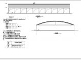 单层拱形轻钢结构交易大厅结构施工cad平立面方案图纸图片1
