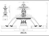 各种欧式喷泉喷水池花坛花盆cad设计平立面图块图片1