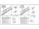 钢结构楼梯走廊施工cad平立面设计方案图(热轧轻型槽钢对焊箱形柱梁)图片1
