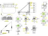 20多米长大型户外广告牌架钢结构施工设计cad平立面布置方案图纸图片1