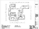 最新的现代三室两厅住宅装修CAD施工图纸（含实景图）图片1