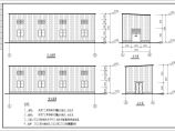 单层活动板房建筑钢结构施工cad设计布置方案图纸(墙面结构75mm夹芯板)图片1
