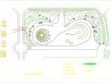 某城市车站公园景观规划设计cad总平面布置图纸图片1
