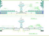 大气美观欧式喷泉大理石花池组合景观设计cad施工规划布置图图片1