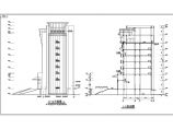 【框架结构】九层办公楼设计方案平立剖图-建筑方案设计图片1