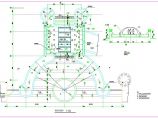 大型广场跳泉设计施工做法带升旗台cad平立面布置方案图图片1