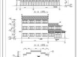 某三层古建筑全套建筑设计CAD施工图（含设计说明）图片1