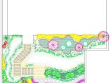 独栋别墅私家后花园带精致园路景观绿化设计CAD规划布置图图片1