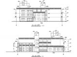 三层桔黄幼儿园教学楼框架结构施工设计cad平面布置图图片1