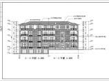 五层高级公寓红砖蓝瓦建筑设计施工cad平立面布置图纸图片1
