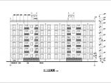 六层21m砖混住宅楼施工设计cad平面布置方案图图片1