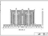 长沙12层底商住宅楼带小钟楼建筑施工设计cad平立面布置图图片1