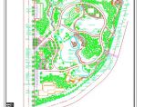某公园景观绿化施工设计cad平面布置图图片1
