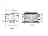 山东某地区三层双拼别墅建筑设计CAD施工图图片1