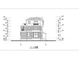 某地区三层双拼别墅建筑设计方案图纸图片1