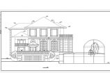 某仿古豪华别墅建筑CAD施工设计图图片1