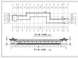 四川省中部某城市亭廊组合CAD施工图图片1