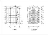 某地区六层二单元2户对称户型住宅建筑设计图图片1