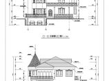 法式风格尖屋顶三层别墅详细建筑设计图图片1
