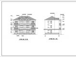 简洁双拼三层半带阁楼自建房屋建筑设计图图片1