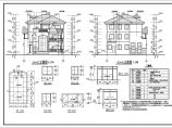 带廊厅落地窗三层豪华别墅详细建筑设计CAD图纸图片1