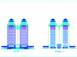 双子塔综合大楼建筑施工图（全套）图片1