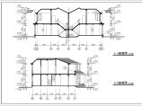 豪华大方双拼别墅设计CAD详细建筑设计图纸图片1