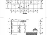 带地下室车库三层高档双拼别墅CAD建筑图纸图片1