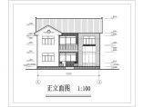 四川省某城市二层小别墅建筑方案图图片1