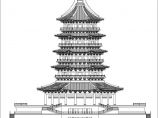雷峰塔建筑设计施工图纸（共4张）图片1