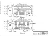 带休闲露台三层高档双拼自建小洋楼建筑设计CAD图纸（全套）图片1