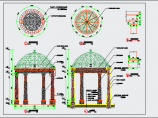欧式经典铁艺圆亭CAD设计图图片1