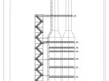 40米高钢制爬梯建筑结构施工图图片1