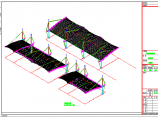 汽车棚膜结构CAD设计示意图图片1