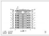 带阁楼六层顶尖多层住宅楼建筑施工设计图图片1