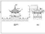 某地区六角亭及连亭曲桥建筑CAD设计图纸图片1