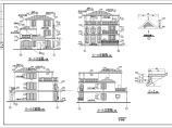 某小区三层高档别墅建筑CAD设计图纸图片1
