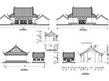某地区财神殿全套施工CAD设计图纸图片1