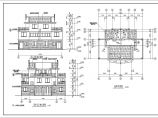 双拼经济型带露台实用型三层住宅楼建筑施工设计图图片1